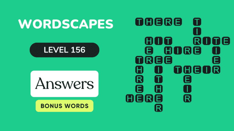 Wordscapes level 156 answers