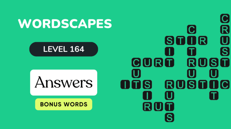 Wordscapes level 164 answers