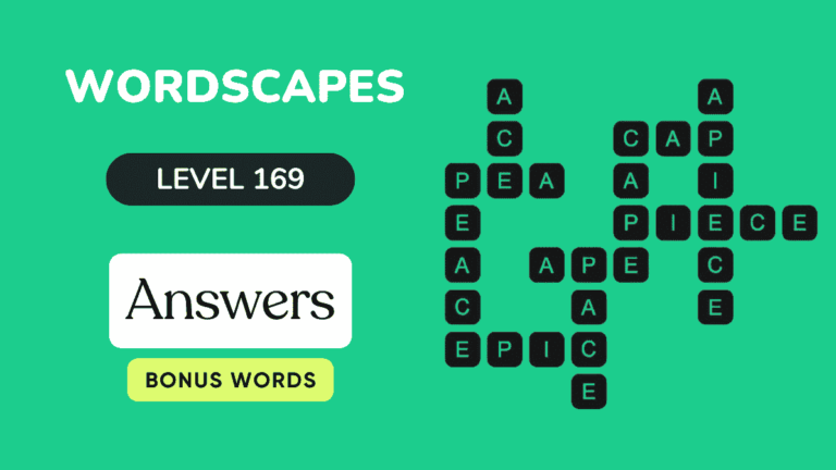 Wordscapes level 169 answers