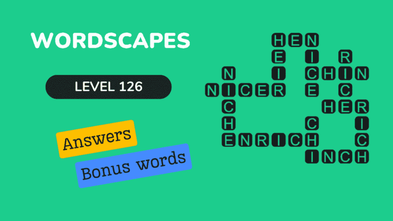 Wordscapes level 126 answers
