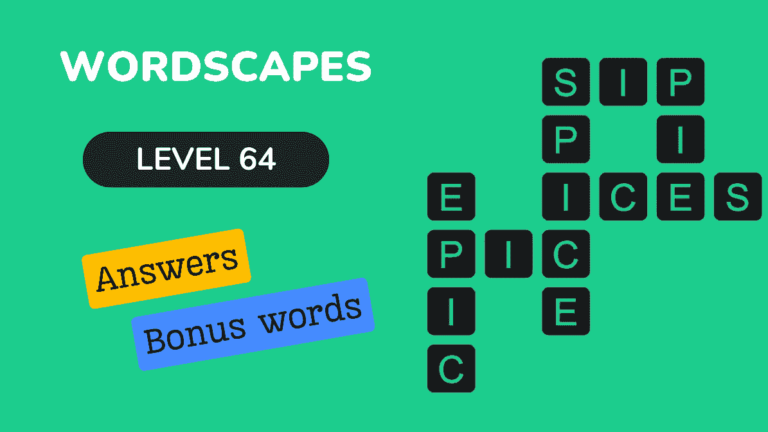 Wordscapes level 64 answers