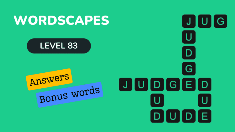 Wordscapes level 83 answers